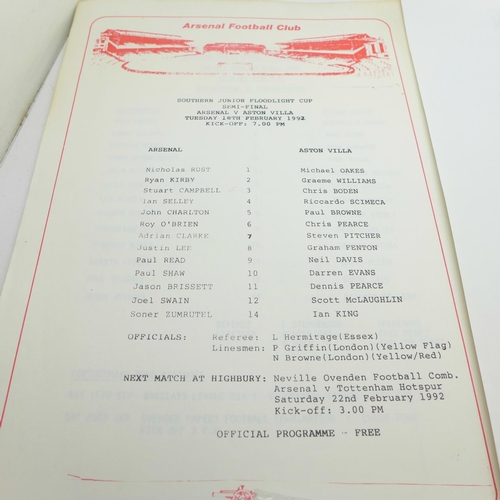 635 - Twenty-five single sheet Youth Cup football programmes