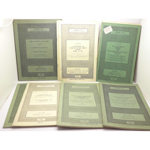 654 - Ten 1960's Sotheby & Co. auction catalogues