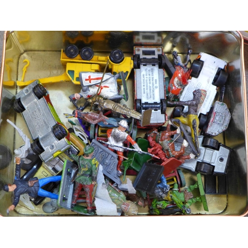 788 - A Britains Combine Harvester, Britains figures, Matchbox and Herpa model lorries