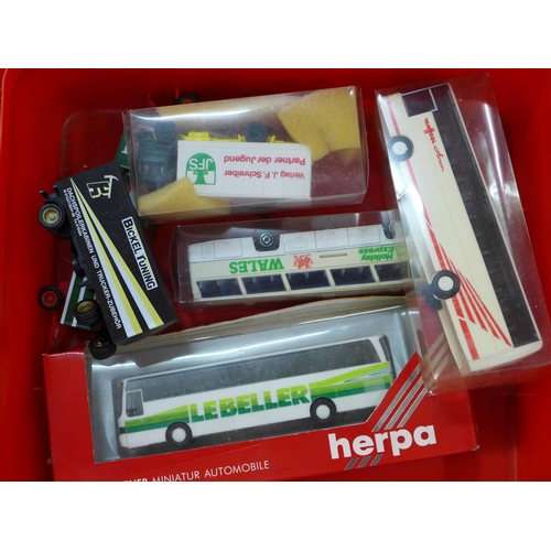 788 - A Britains Combine Harvester, Britains figures, Matchbox and Herpa model lorries