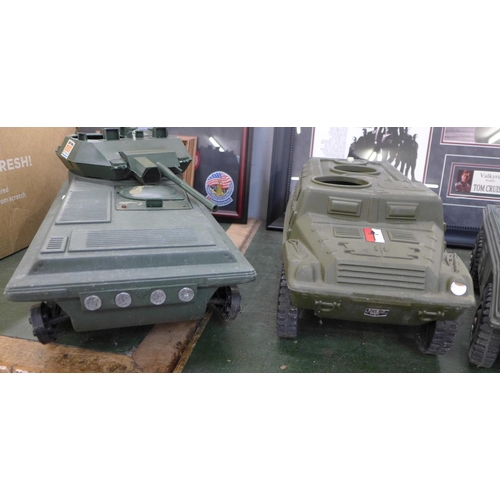 797 - Three Action Man vehicles including half-track Cherilea
