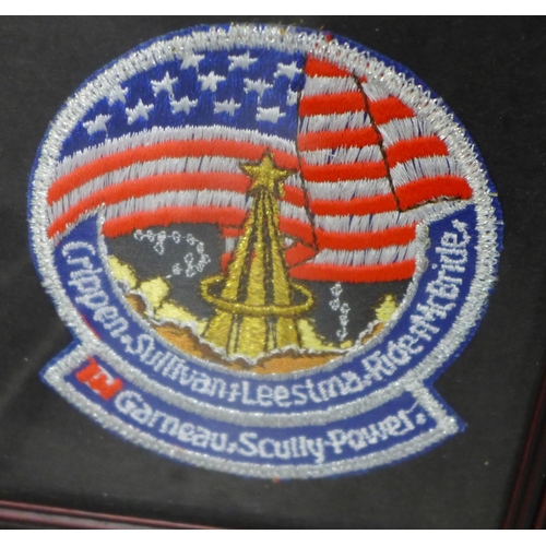 799 - Fourteen special limited edition Challenger enamel badges and ten Challenger and space related fabri... 