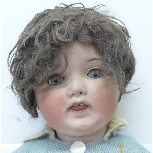 812 - An Armand Marseille doll, open/close eyes, tremble tongue, with AM996 backstamp