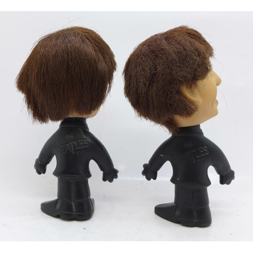831 - Two The Beatles Remco dolls, George Harrison and Ringo Starr