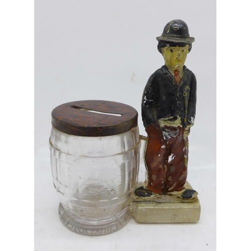 835 - A Charlie Chaplin 1930's money box