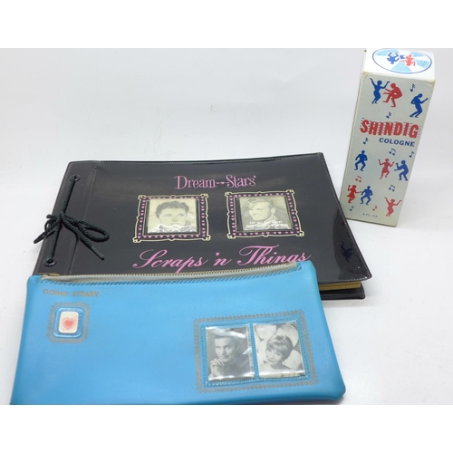 836 - American interest, Dream Starts plastic stars book, Going Steady pencil case and Shindig original 19... 