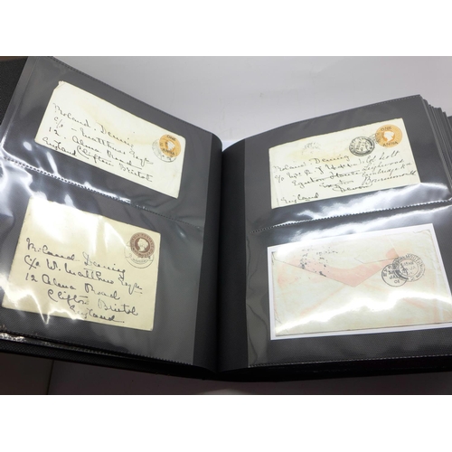 841 - India; 1900-08 album of 120+ covers all sent from India to Roland Dening (later Major General Roland... 