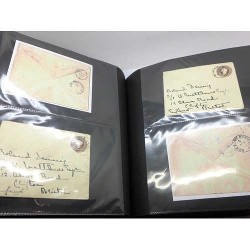 841 - India; 1900-08 album of 120+ covers all sent from India to Roland Dening (later Major General Roland... 
