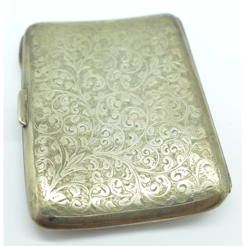 892 - A silver cigarette case, 70.6g