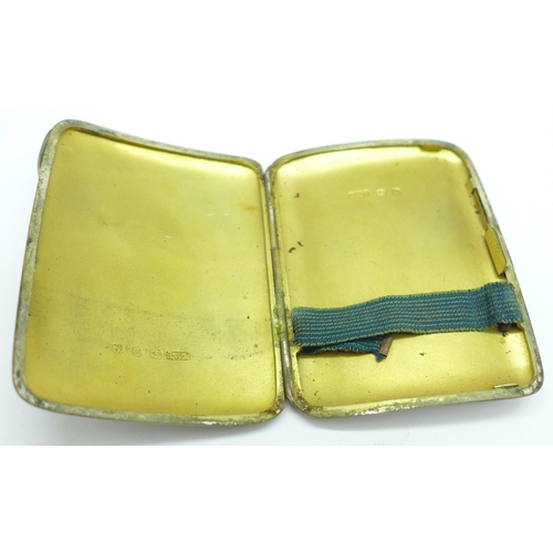 892 - A silver cigarette case, 70.6g
