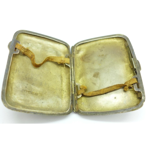 893 - A silver cigarette case, 62.4g