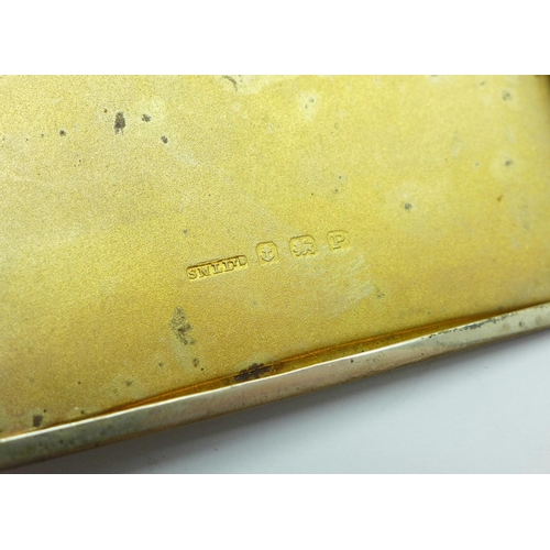894 - A silver Art Deco cigarette case, 93.8g