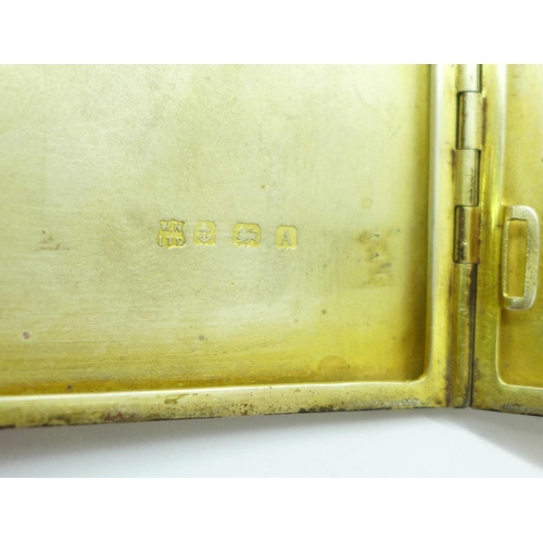 895 - A silver cigarette case, 117.4g