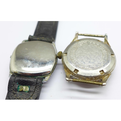 1017 - A Marvin wristwatch and a Cyma wristwatch, a/f