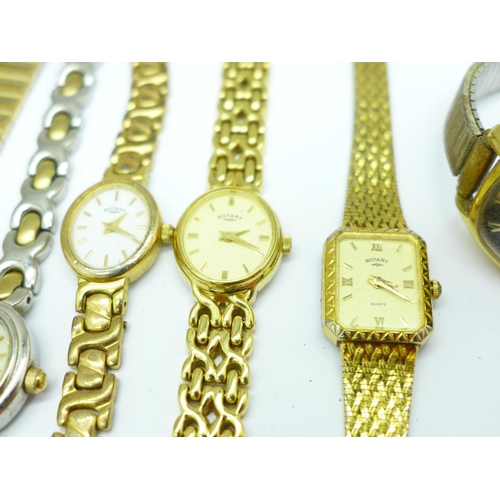 1032 - Eight lady's Rotary wristwatches