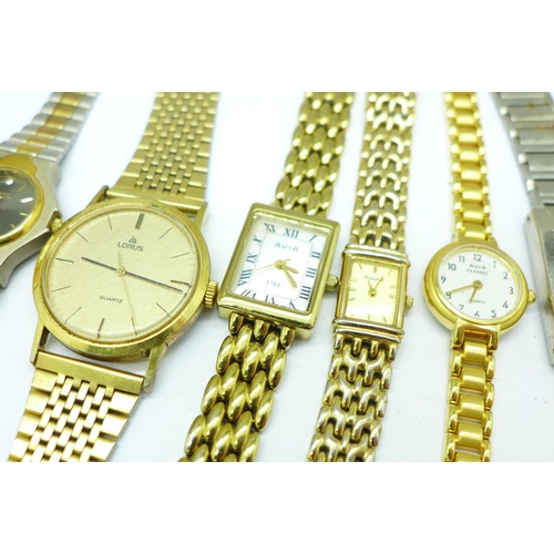 1034 - A collection of wristwatches including Avia and two gentleman's wristwatches