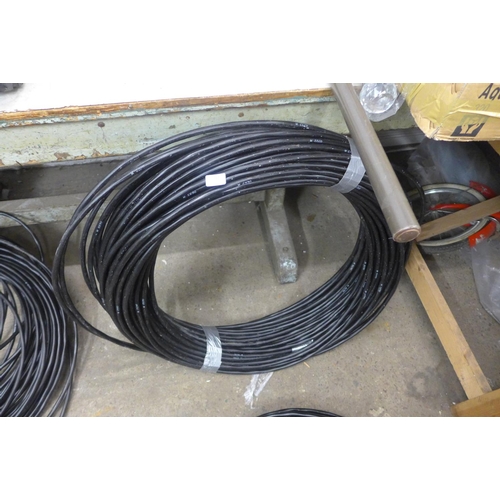 2456 - Reel of 3 core heavy duty electric cable - at least 100 mtrs in length