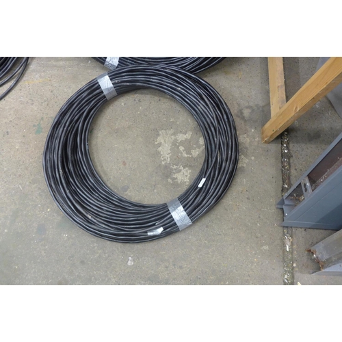 2457 - Reel of 3 core heavy duty electric cable - at least 100 mtrs in length