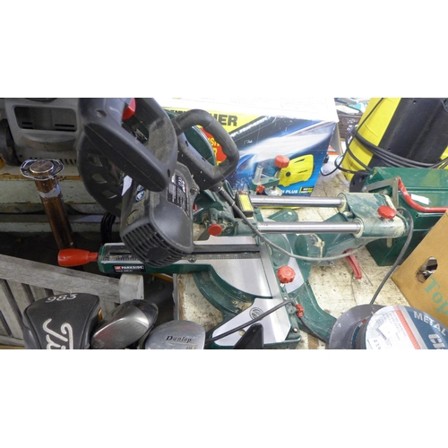 2381 - Parkside compound mitre saw - W - less than 1yr old