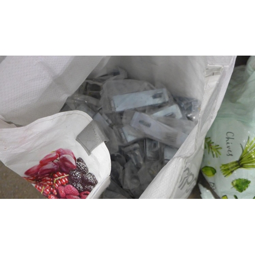 2392 - 2 Bags of chrome latches with fittings - at least 180 in total