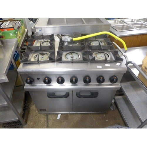 2421 - Lincat 6 burner gas oven with mains hook up