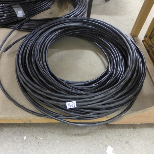 2455 - Reel of 3 core heavy duty electric cable - approx. 65 mtrs in length