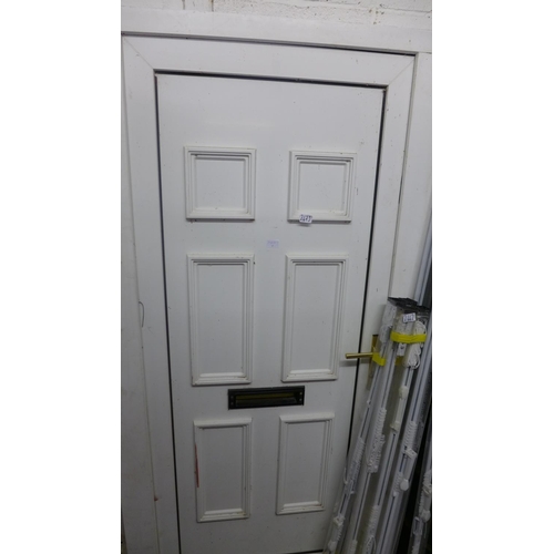 2473 - UPVC front door and frame with 3 keys