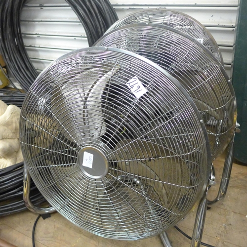 2491 - 2 Metal floor fans - W