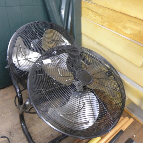 2492 - 2 Metal floor fans - W