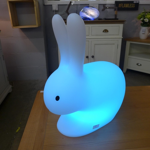 1328 - A rechargeable illuminated rabbit lamp with changing colours (suitable for outdoor use) (BUN42242)  ... 