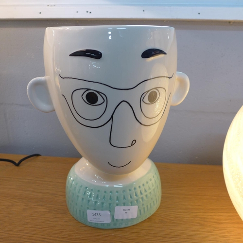 1410 - A 39cm ceramic doodle face vase   (BDFPC1613)   #