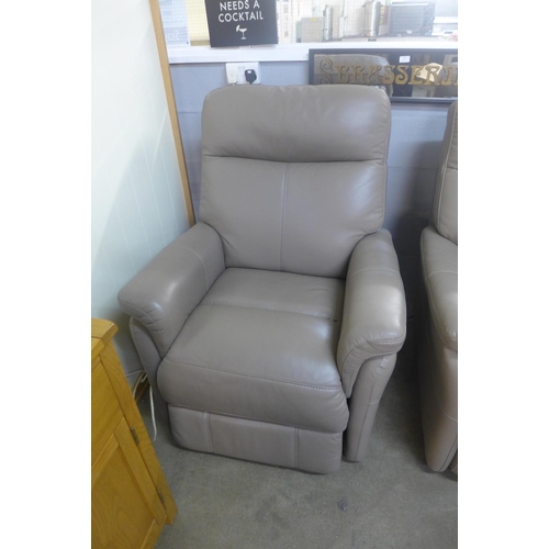 1465 - A Verona leather powered riser/recliner armchair (Truffle)  *This lot is subject to vat