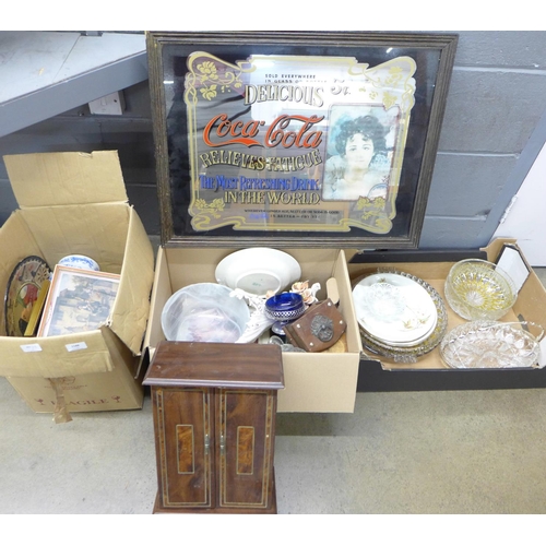 1188 - Three boxes of china and glass, etc. **PLEASE NOTE THIS LOT IS NOT ELIGIBLE FOR POSTING AND PACKING*... 