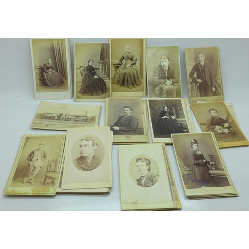 666 - A collection of cabinet cards, (69)