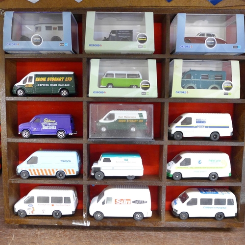 673 - A collection of die-cast model delivery vehicles including Lledo and Oxford