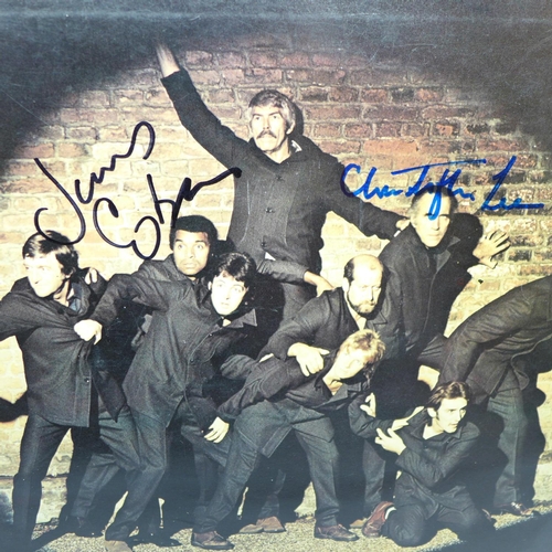 The Beatles interest, Band on The Run album autographed by Christopher Lee  and James Coburn