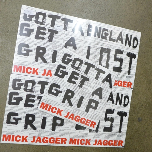 719 - Five copies of Mick Jagger's Gotta Get A Grip, England Lost records, sealed