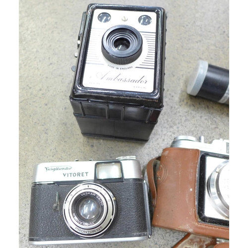 731 - Duo-Ensign 2¼ B camera, a Voigtlander camera and two others