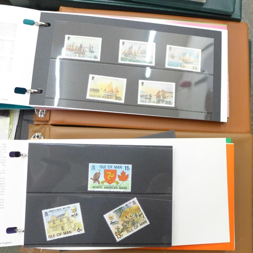 736 - Stamps;- Isle of Man including 1985 to 1997, two albums of mint stamps and first day covers, five sm... 