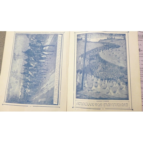 737 - 150 Editions of Le Panorama de la Guerre 1914-1919 French WWI magazines, issue in folders, issues 1 ... 