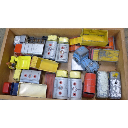 757 - Twenty die-cast model lorries and trailers, etc., including Corgi and two Matchbox Lesney