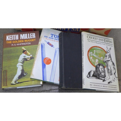 759 - A collection of fourteen cricket books