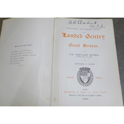 772 - One volume, Burke's Landed Gentry, 1906