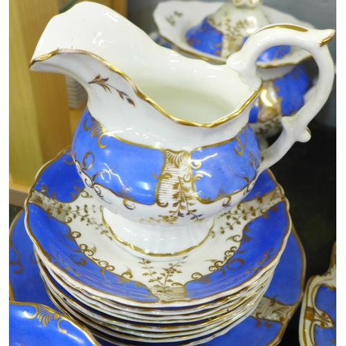 781 - A Victorian tea service, some pieces a/f