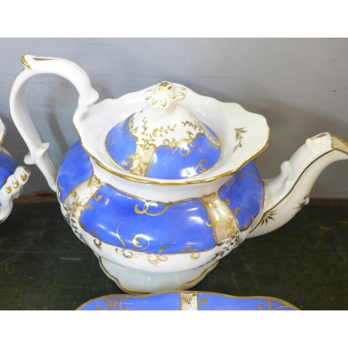 781 - A Victorian tea service, some pieces a/f