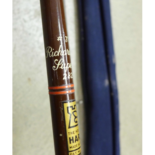 820 - A Hardys fly fishing rod, cased