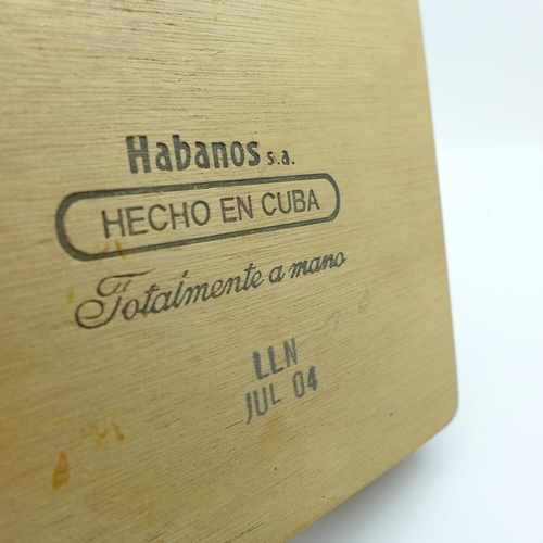 850 - Eight Cuban cigars including six Montecristo with associated box dated July '04