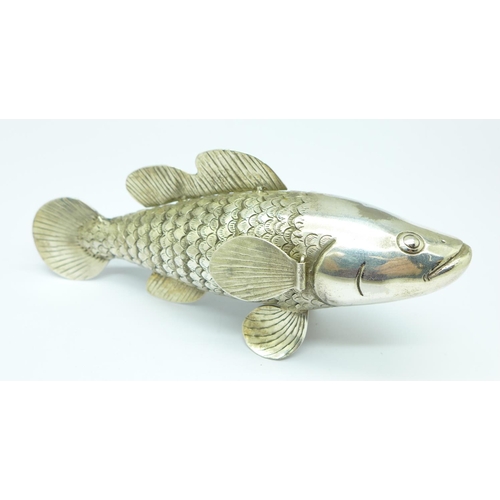 859 - A novelty articulated model of a fish, marked T90, 14cm