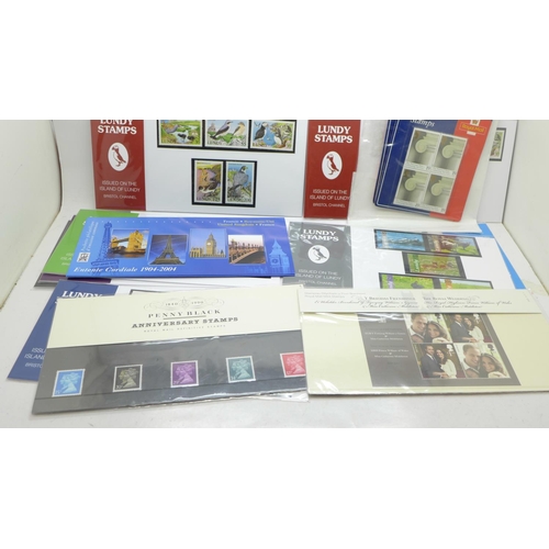 889 - Stamps;- GB presentation packs;- National Trust 1st and 2nd Class, Royal Wedding William and Kate, P... 