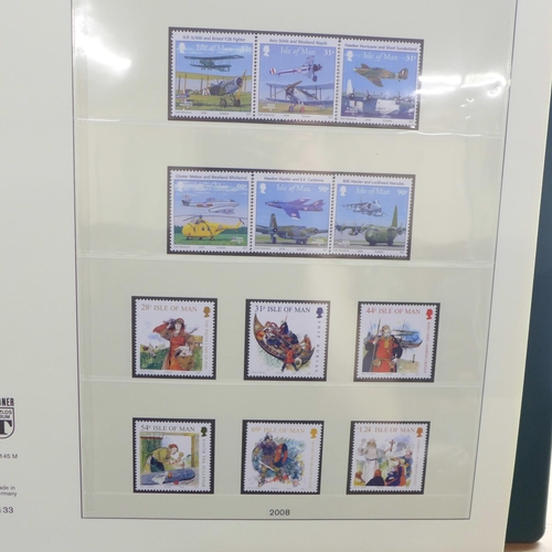 949A - Isle of Man collection of stamps and miniature sheet years 2007-2012, all housed in Lindner album an... 